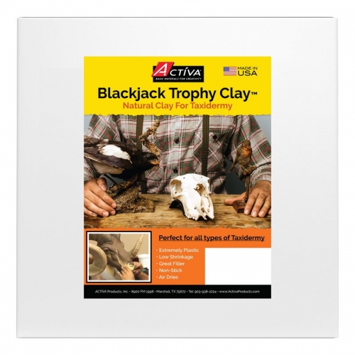 ACTÍVA Blackjack Trophy Clay™ Natural Clay For Taxidermy, 25 lb (11.34 kg)